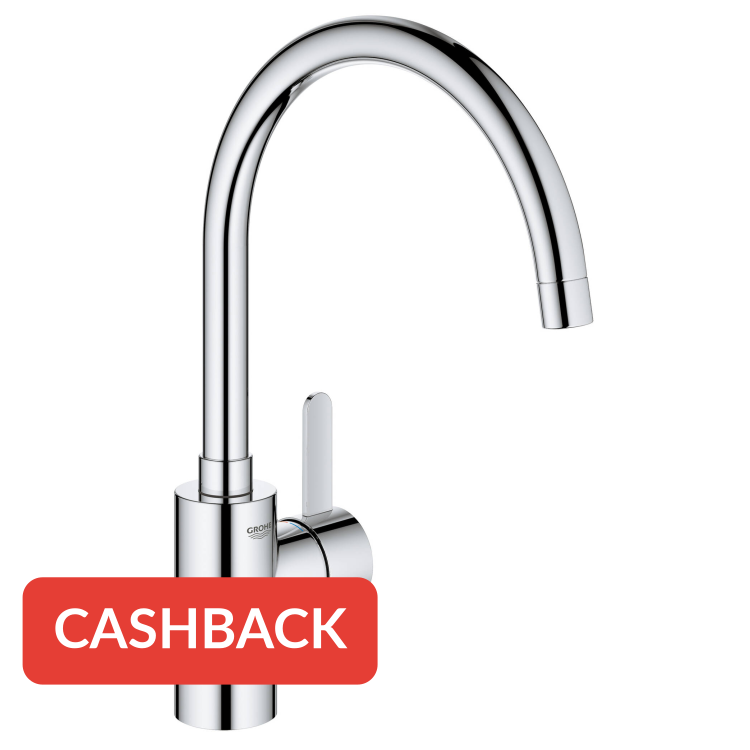 Grohe Eurosmart Cosmopolitan keukenmengkraan met hoge uitloop chroom