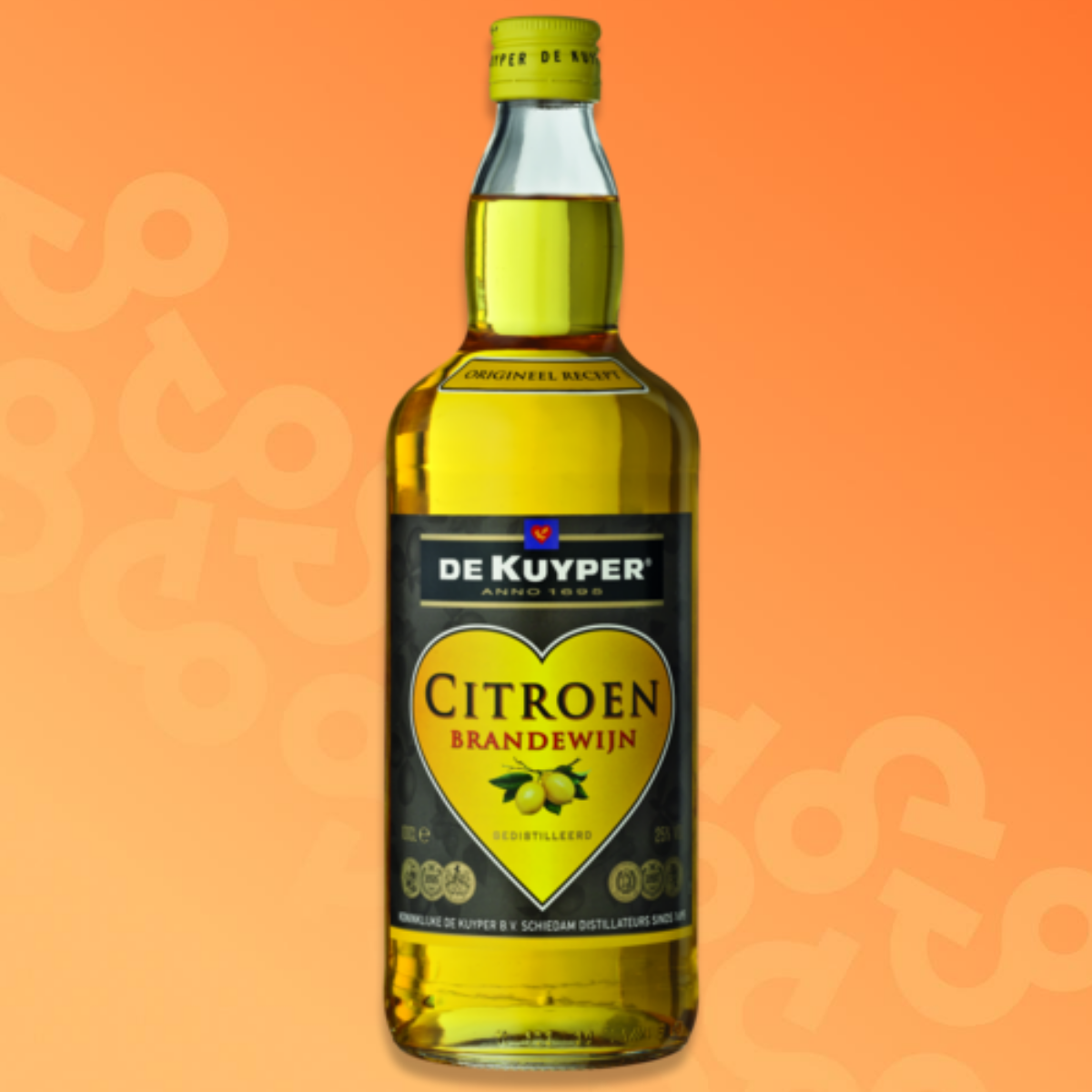 Bottle of De Kuyper Lemon Brandy 1 liter