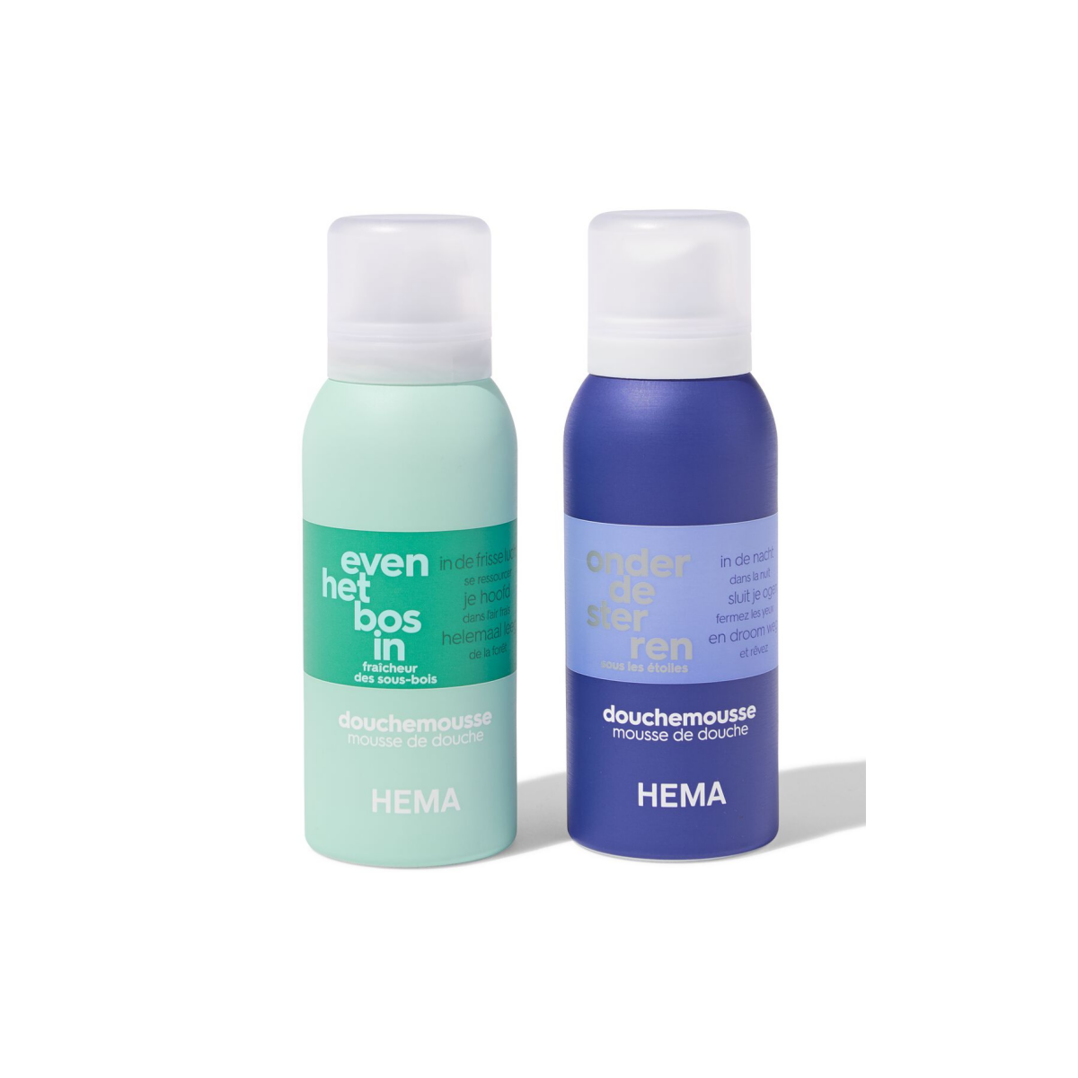 HEMA HEMA Mini Douchemousse Bos En Sterren 100ml - 2 Stuks