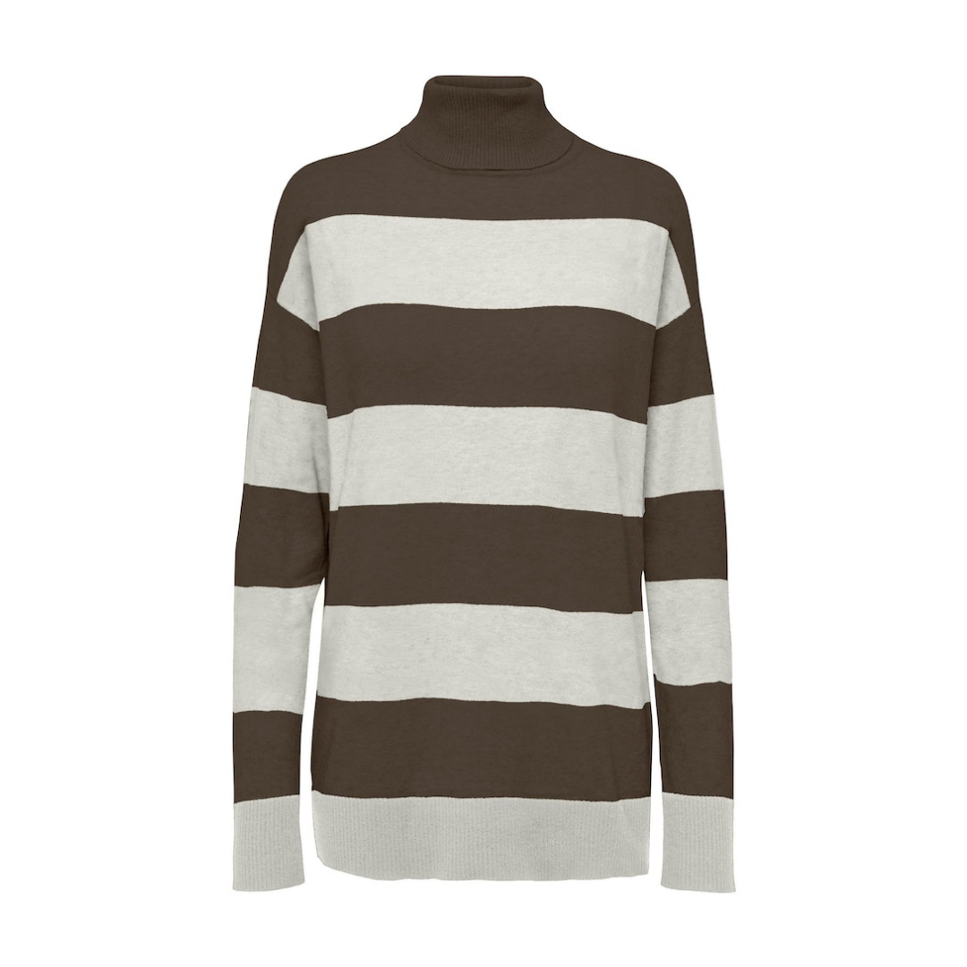 Only - Damen Pullover - Braun/Weiß - Größe: XS - bei Tara-M