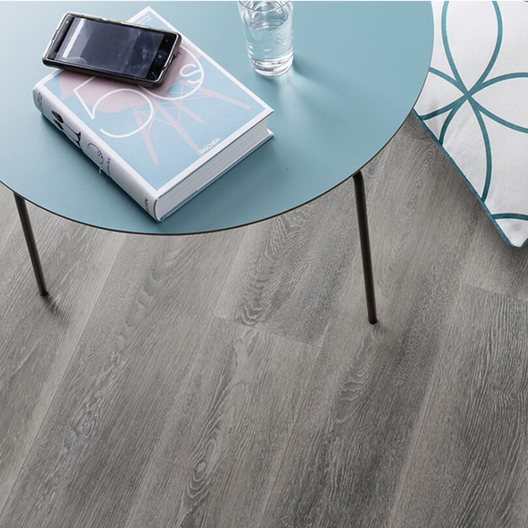 Rouleau 4m de sol PVC effet bois pose sans colle cognac grey Gerflor - 3000 cm x 400 cm x 0.2 cm