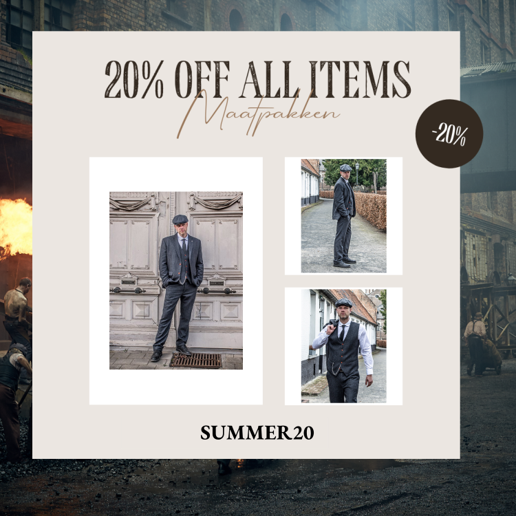 Maatpak Voor Heren | 3-delig Pak | Donkergrijs Visgraat | Thomas Shelby | Peaky Blinders | Peaky Blinders