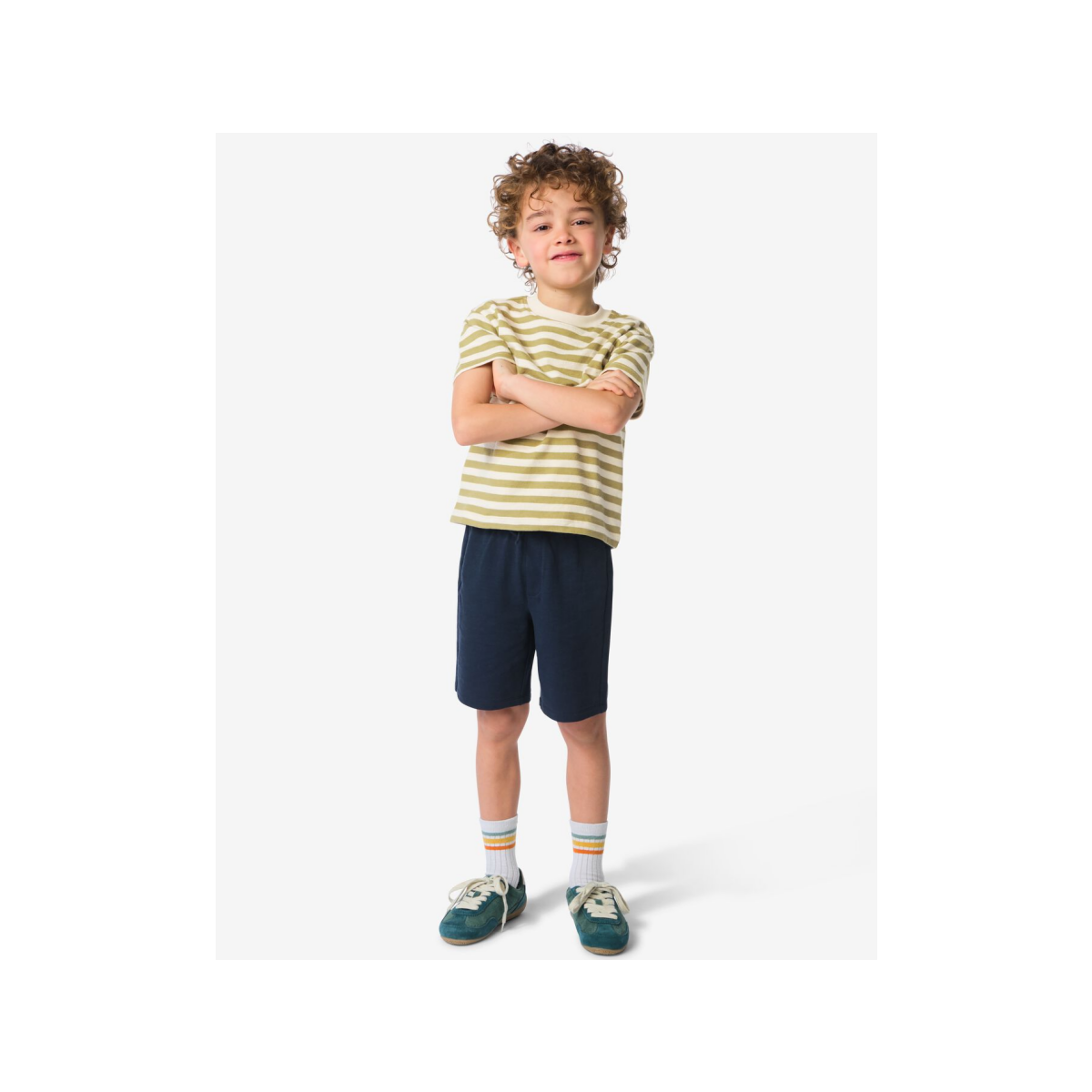 HEMA Kindershort donkerblauw (donkerblauw)
