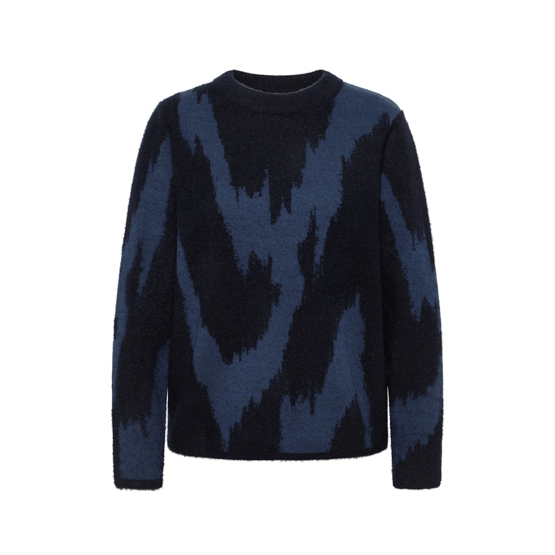 cecil Pullover Allover Polyester Blau
