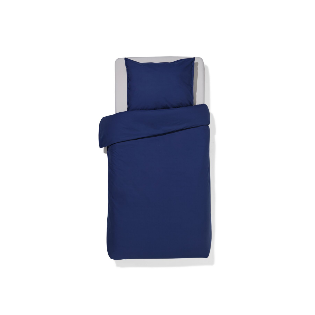 HEMA HEMA Dekbedovertrek 140x200/220cm Percal Donkerblauw (donkerblauw)