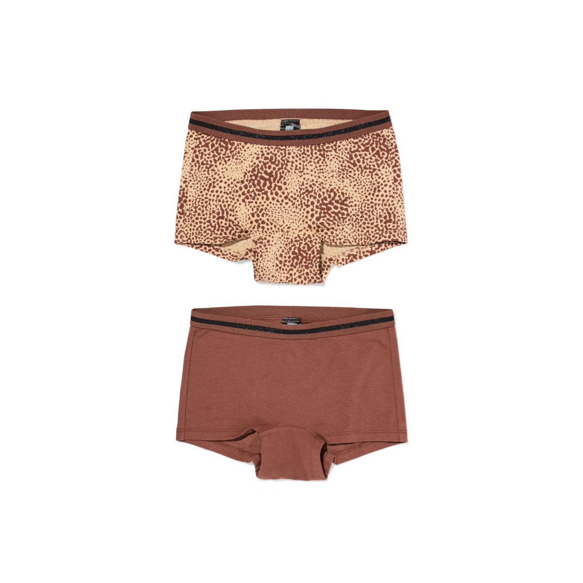 HEMA Kinderhipsters luipaard - 2 stuks bruin (bruin)