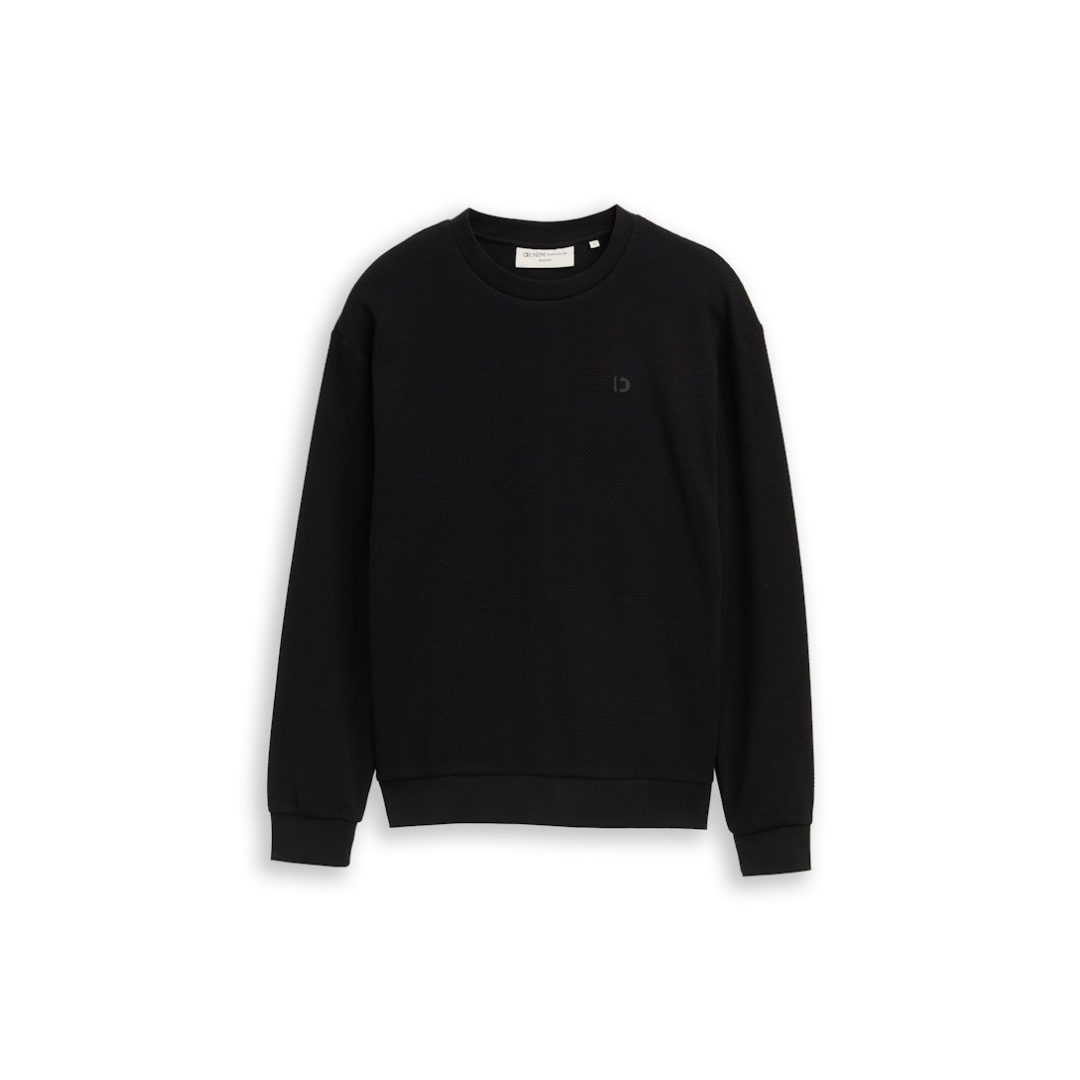 Tom Tailor Denim - Herren Sweatshirt - Schwarz - Größe: L - bei Tara-M