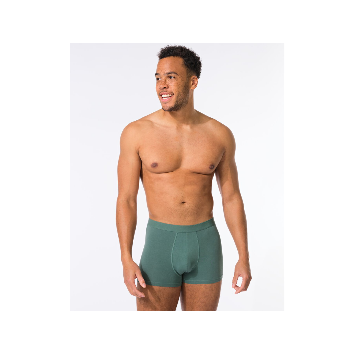 HEMA Korte herenboxers - 3 stuks groen (groen)