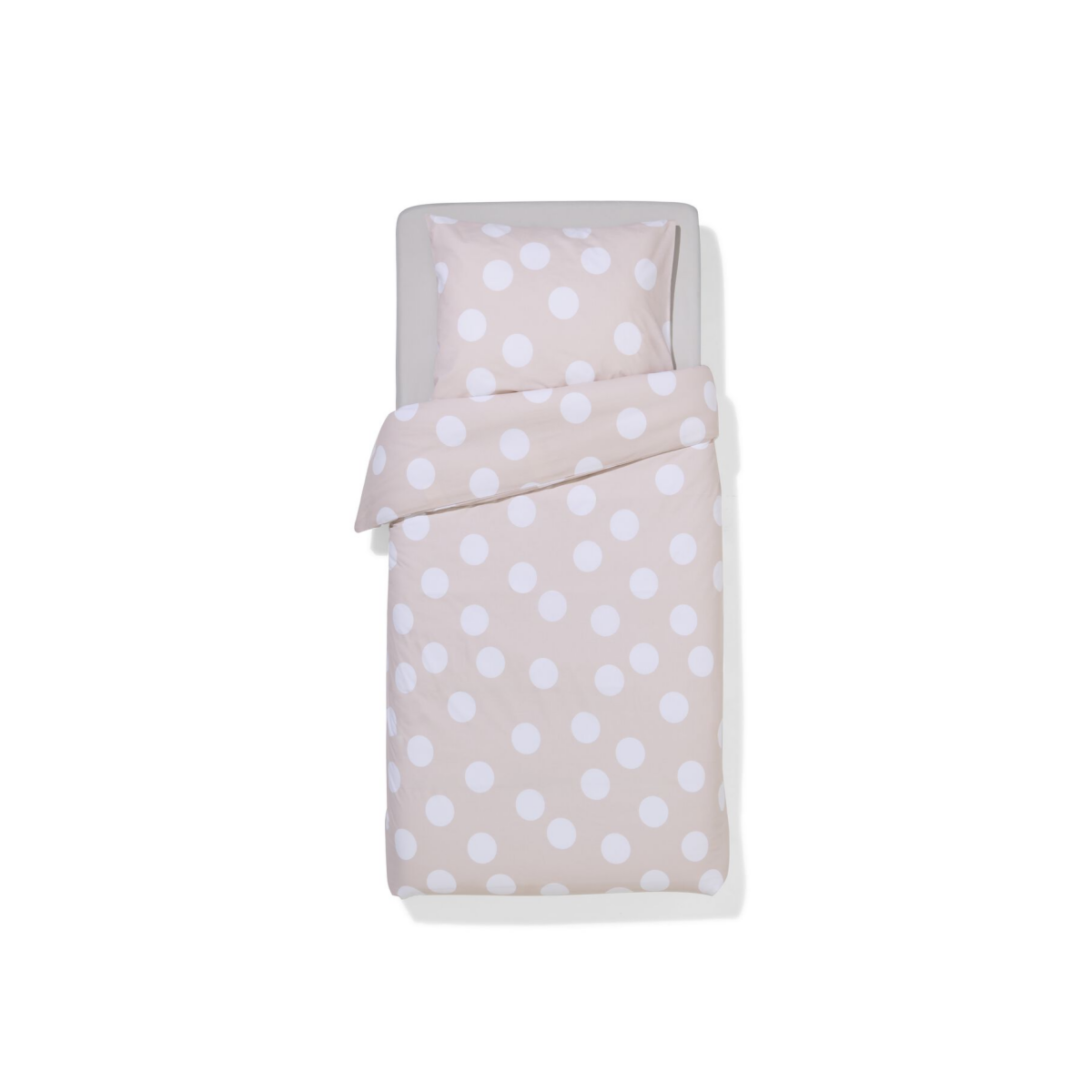 HEMA HEMA Dekbedovertrek 140x200/220cm Zacht Katoen Stippen Beige (beige)
