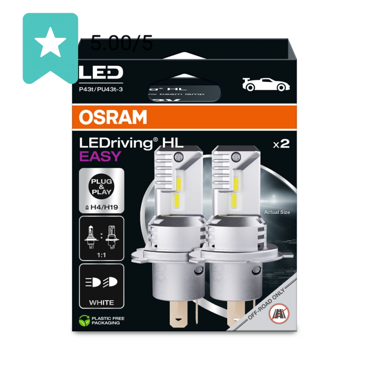 Osram LEDriving HL Easy H4/H19 12V/18/19W - 64193dwesy-2hb - Set 2 Stuks | Dutch Performance Products