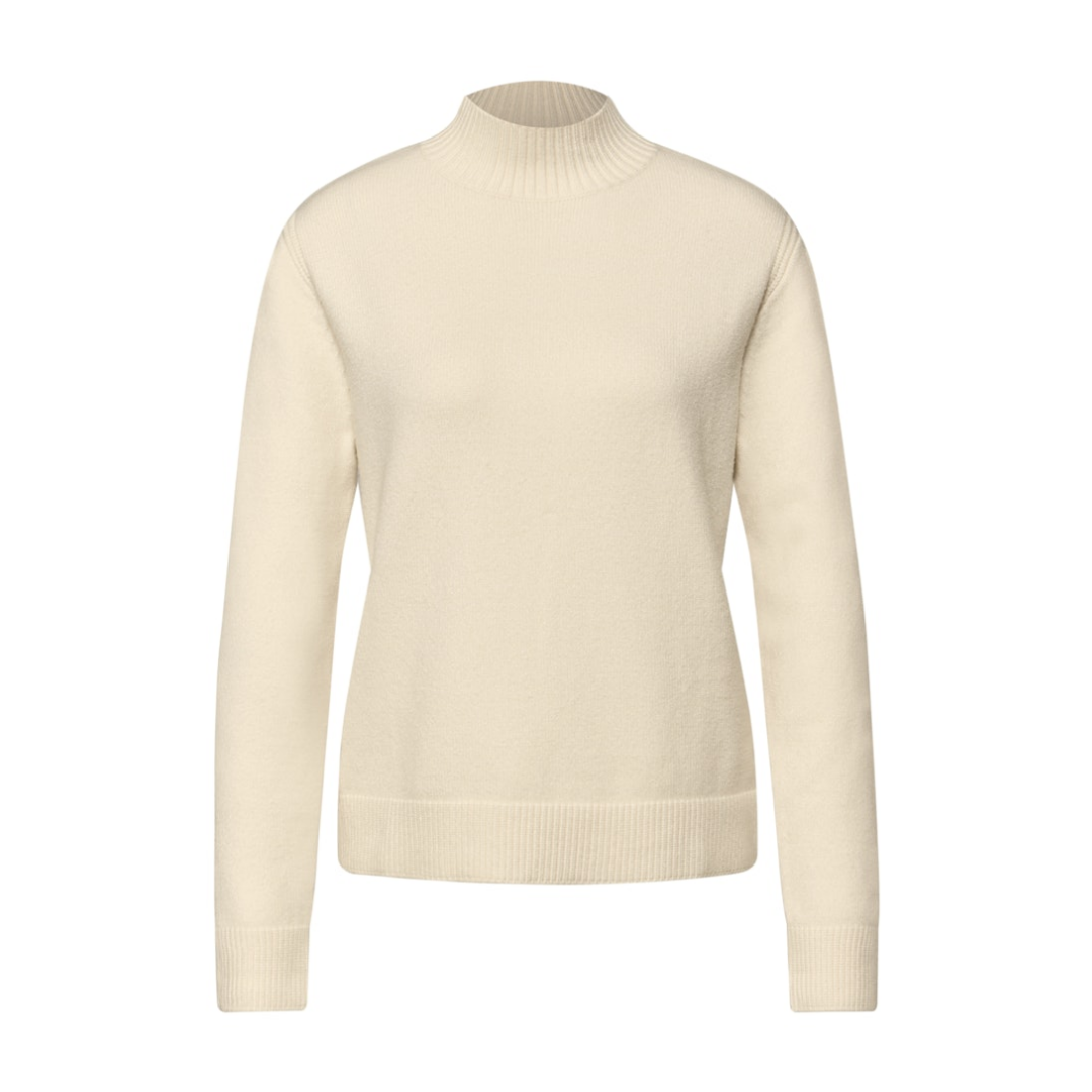 Street One Pullover Turtleneck Viskose-Polyester-Polyamid Soft Beige