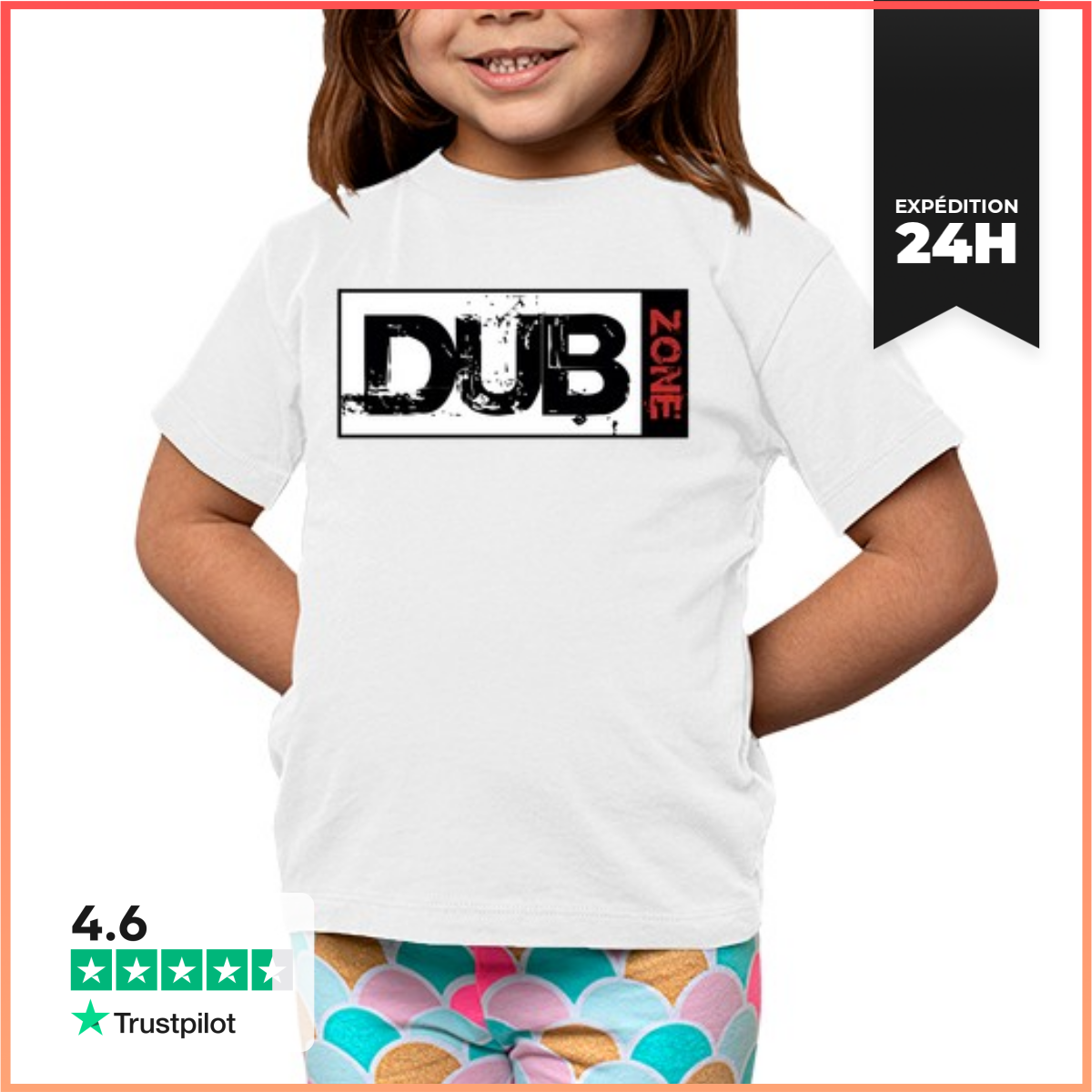 Tee Shirt Pour Enfant Manche Courte Zone Dub-image