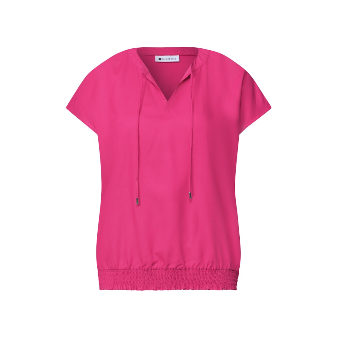 Street One - Damen Langarmbluse - magenta dream - Größe: 38 - bei Tara-M