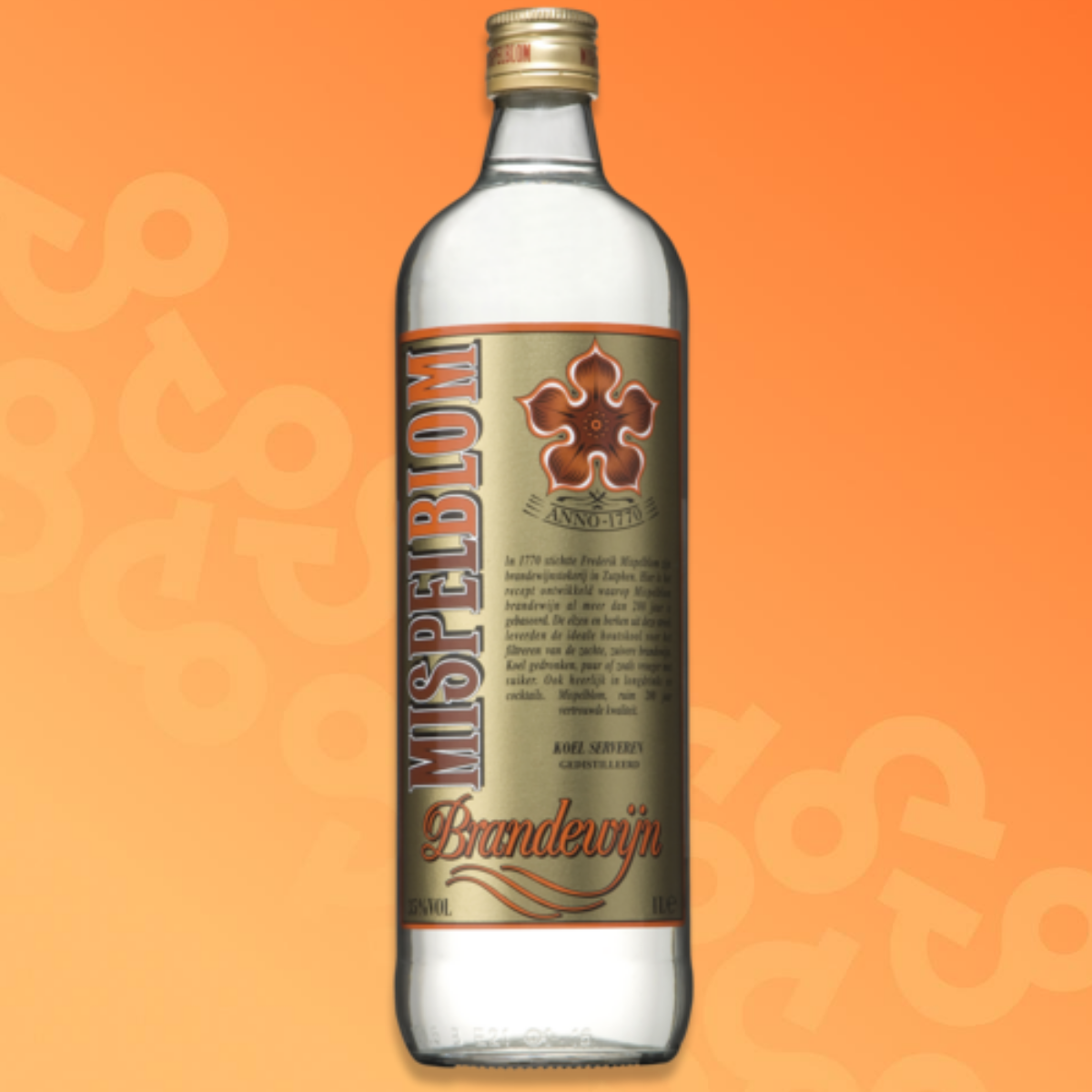 Bottle of Mispelblom Brandy 1 liter