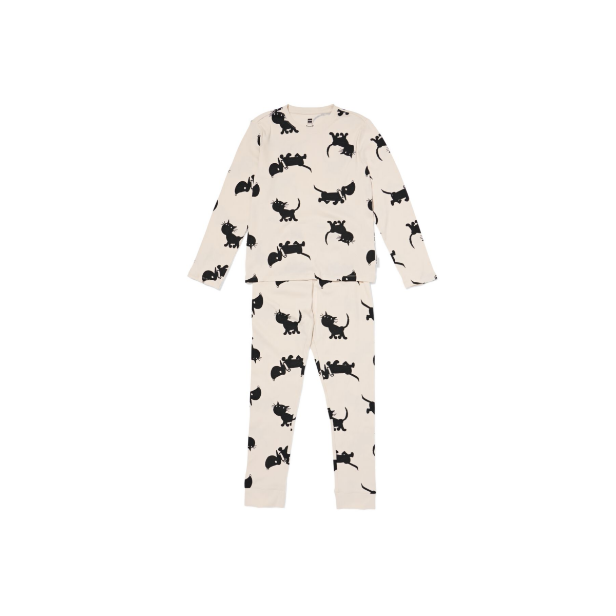 HEMA HEMA Takkie En Siepie Kinderpyjama Rib Gebroken Wit (gebroken wit)