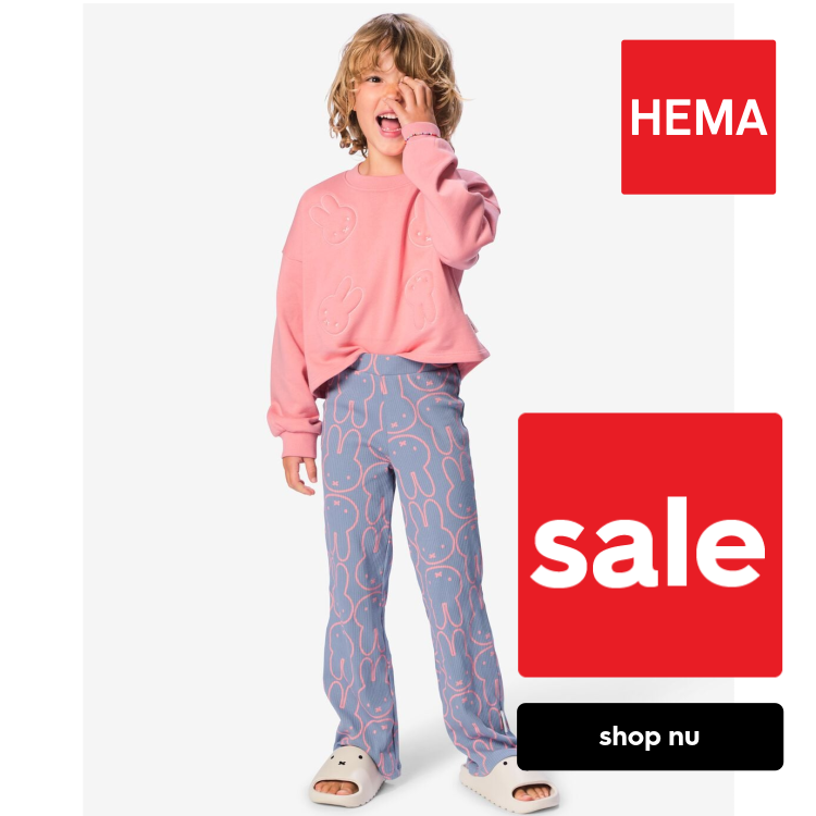 HEMA Nijntje kinderkledingset regular fit rib roze (roze)