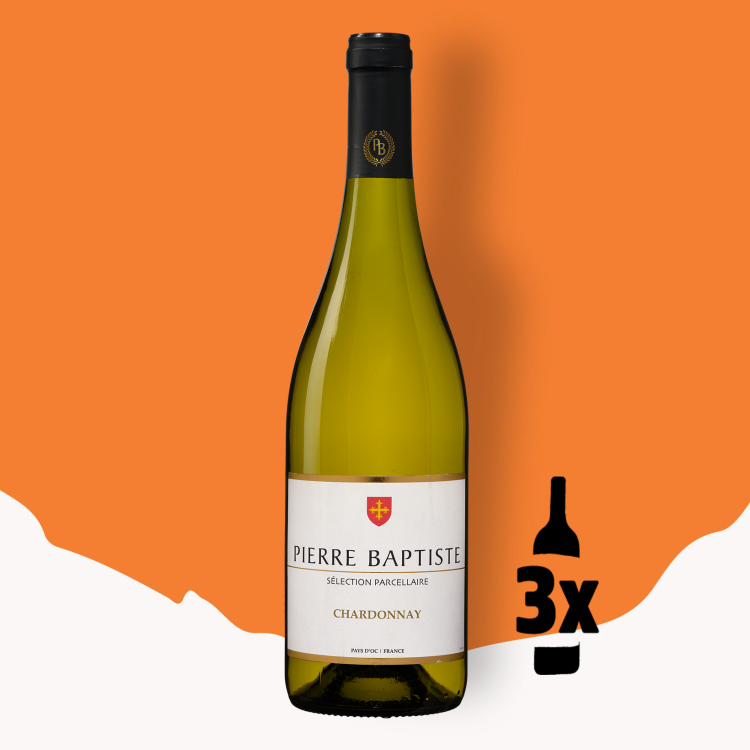 3 flessen Pierre Baptiste Chardonnay Probeerpakket 2024