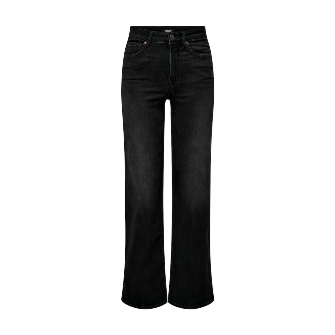 Only Jeans Wide Fit Baumwolle-Polyester-Elasthan Washed Black