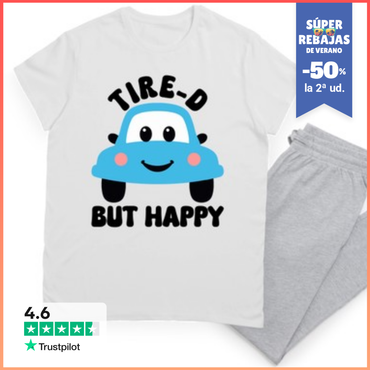 Pijama Un Coche Divertido Cansado Pero Feliz LaTostadora