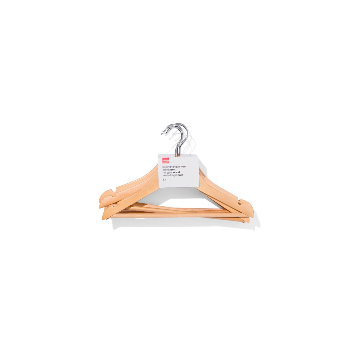 HEMA HEMA Kledingshangers Kind Hout - 6 Stuks