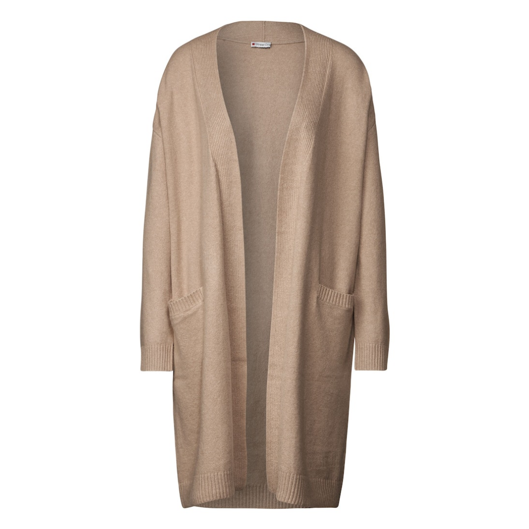 Street One - Damen Pullover - buff Beige melange - Größe: 42 - bei Tara-M