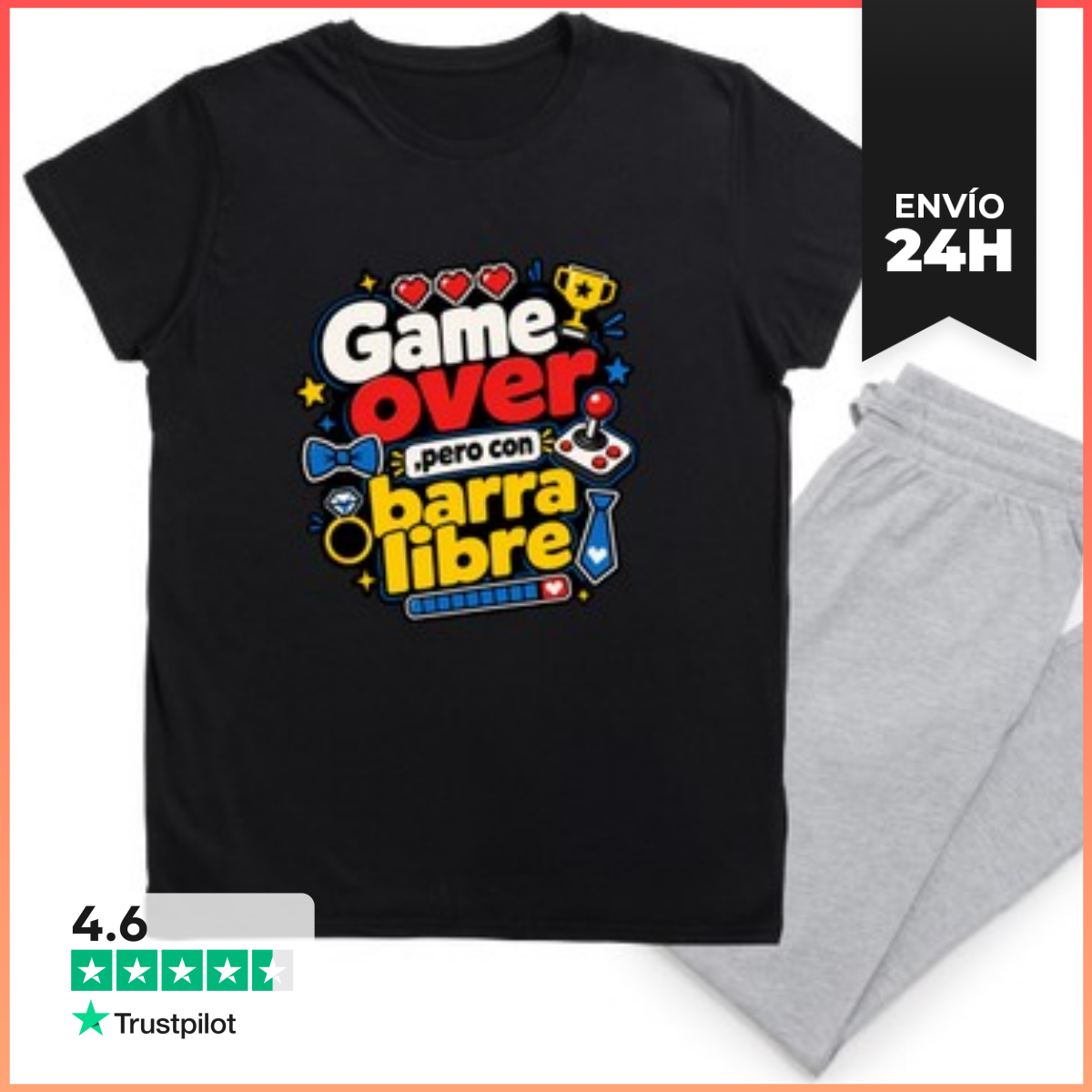 Pijama Game Over, Pero Con Barra Libre LaTostadora