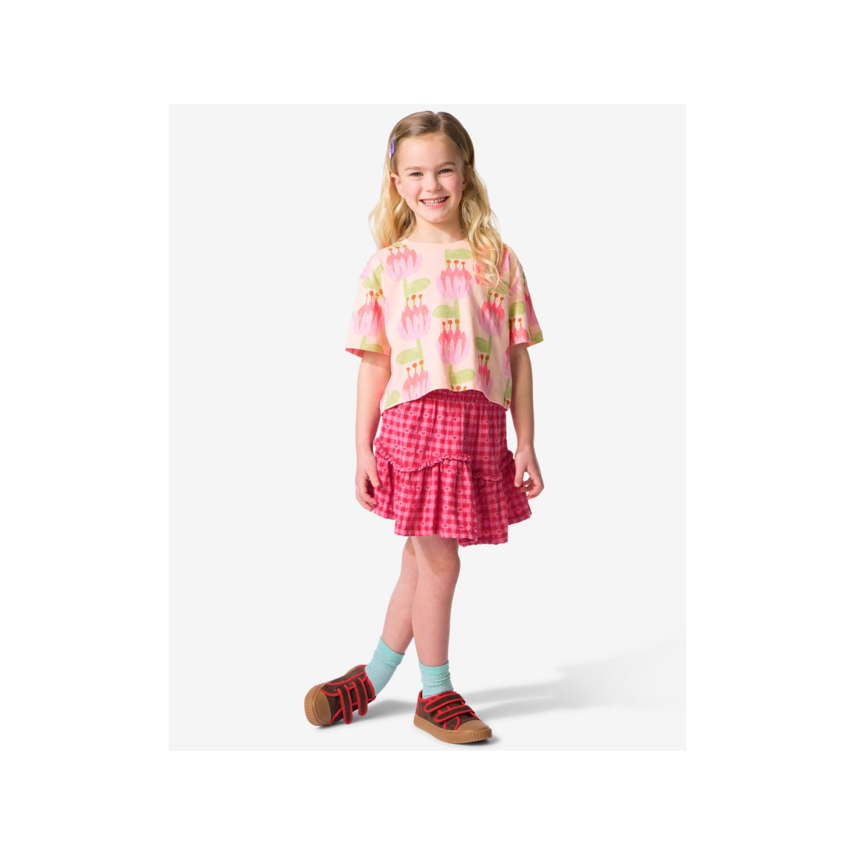 HEMA Kinderrok geborduurd roze (roze)