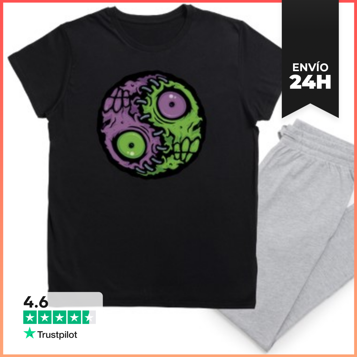 Pijama Armonía No Muerta Zombi Yin Yang LaTostadora