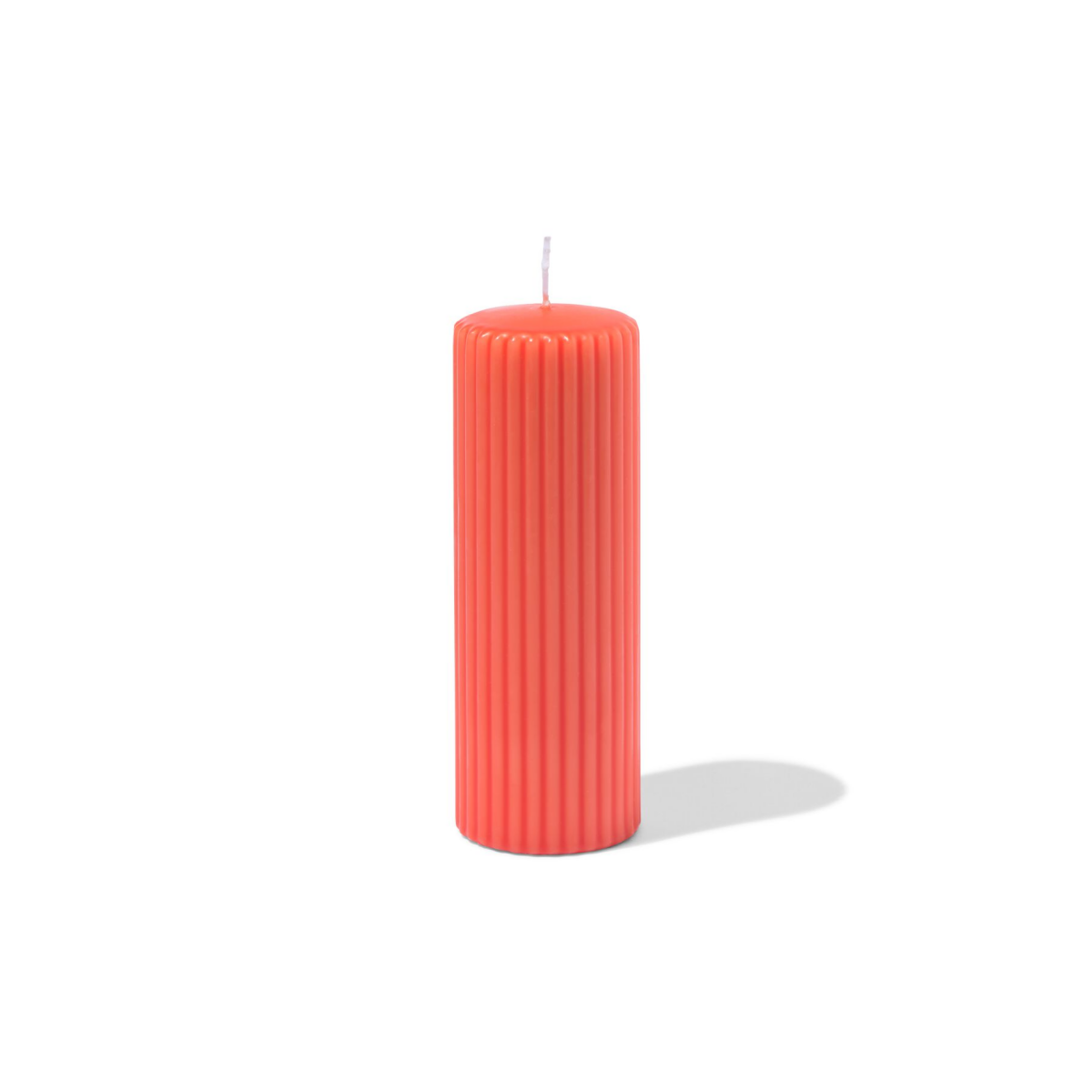 HEMA HEMA Stompkaars ⌀7x19cm Ribbel Oranje (oranje)