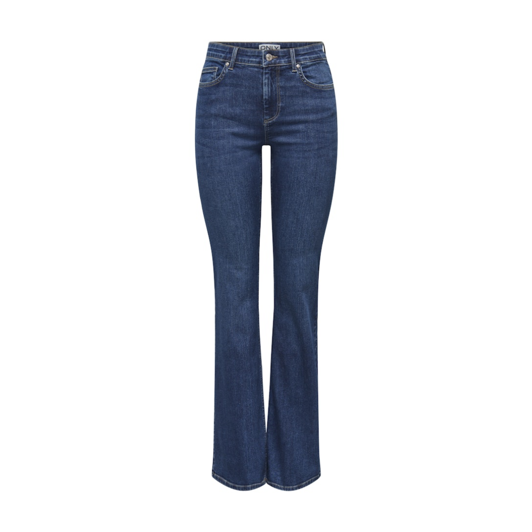 Only, Damen, Jeans, Onlblush Mw Back Pock Flared Pim134 Dnm, Blau, (32) - Bild 7