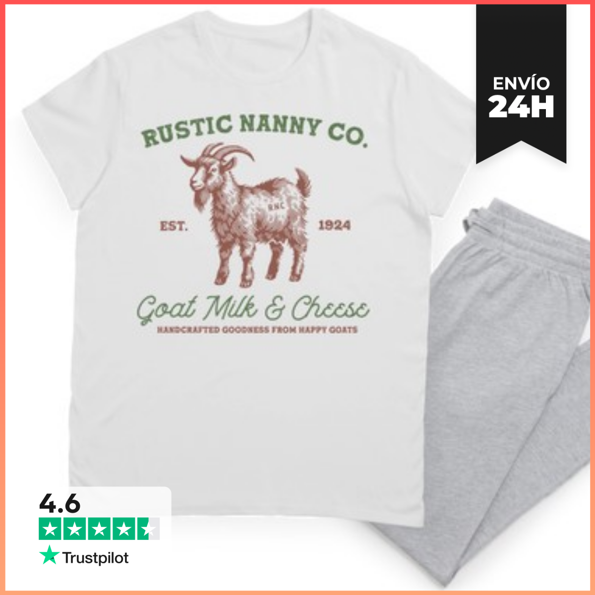 Pijama RUSTIC NANNY CO GOAT MILK AND CHEESE laTostadora