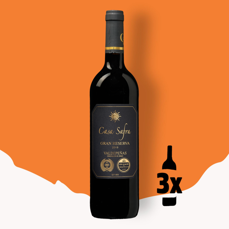 3 flessen Casa Safra Black Label Gran Reserva Probeerpakket 2019
