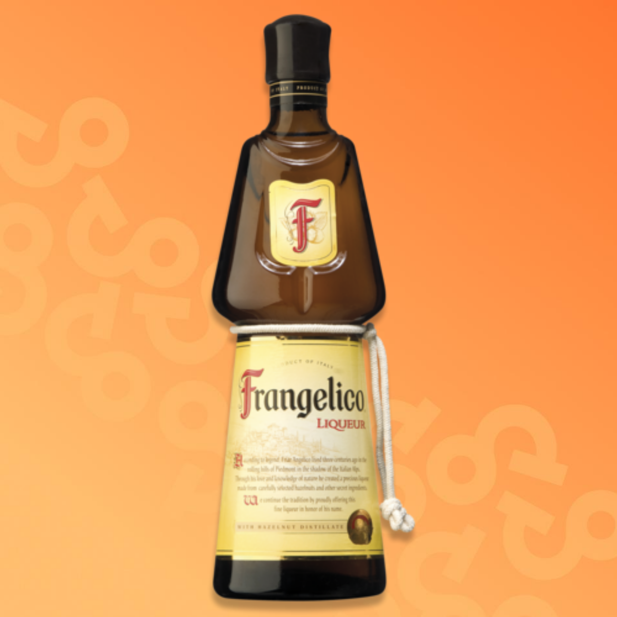 Bottle of Frangelico hazelnut liqueur 70 cl