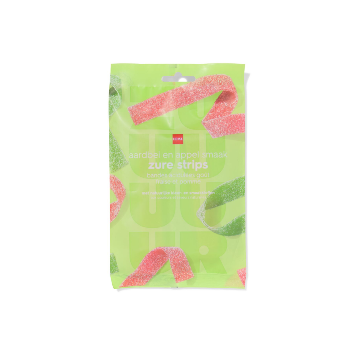 Zure Strips Aardbei En Appel 100g