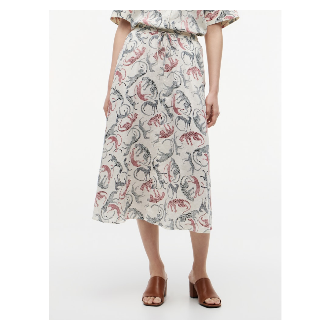 Tommy Hilfiger - Damen Rock - leopard baroque rwb - Größe: M - bei Tara-M