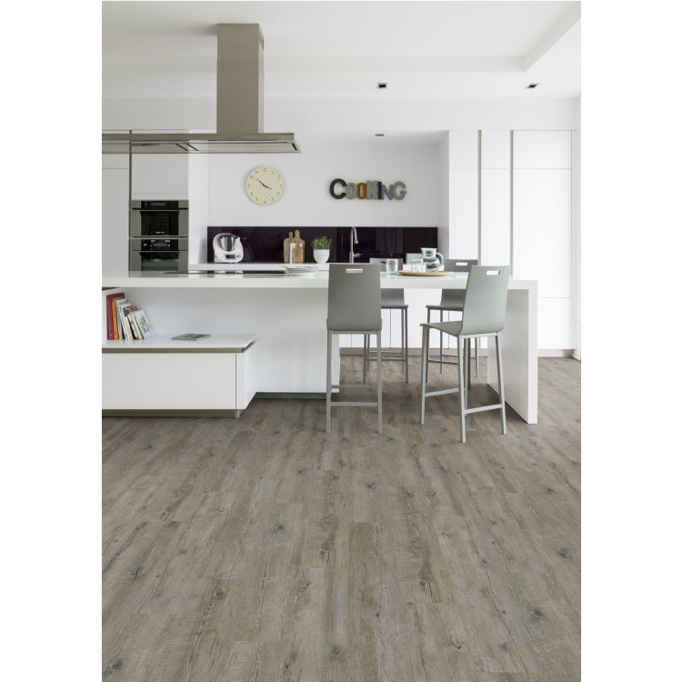 Lame de sol PVC effet bois clipsable pecan Gerflor - 123.9 cm x 21.2 cm x 0.42 cm