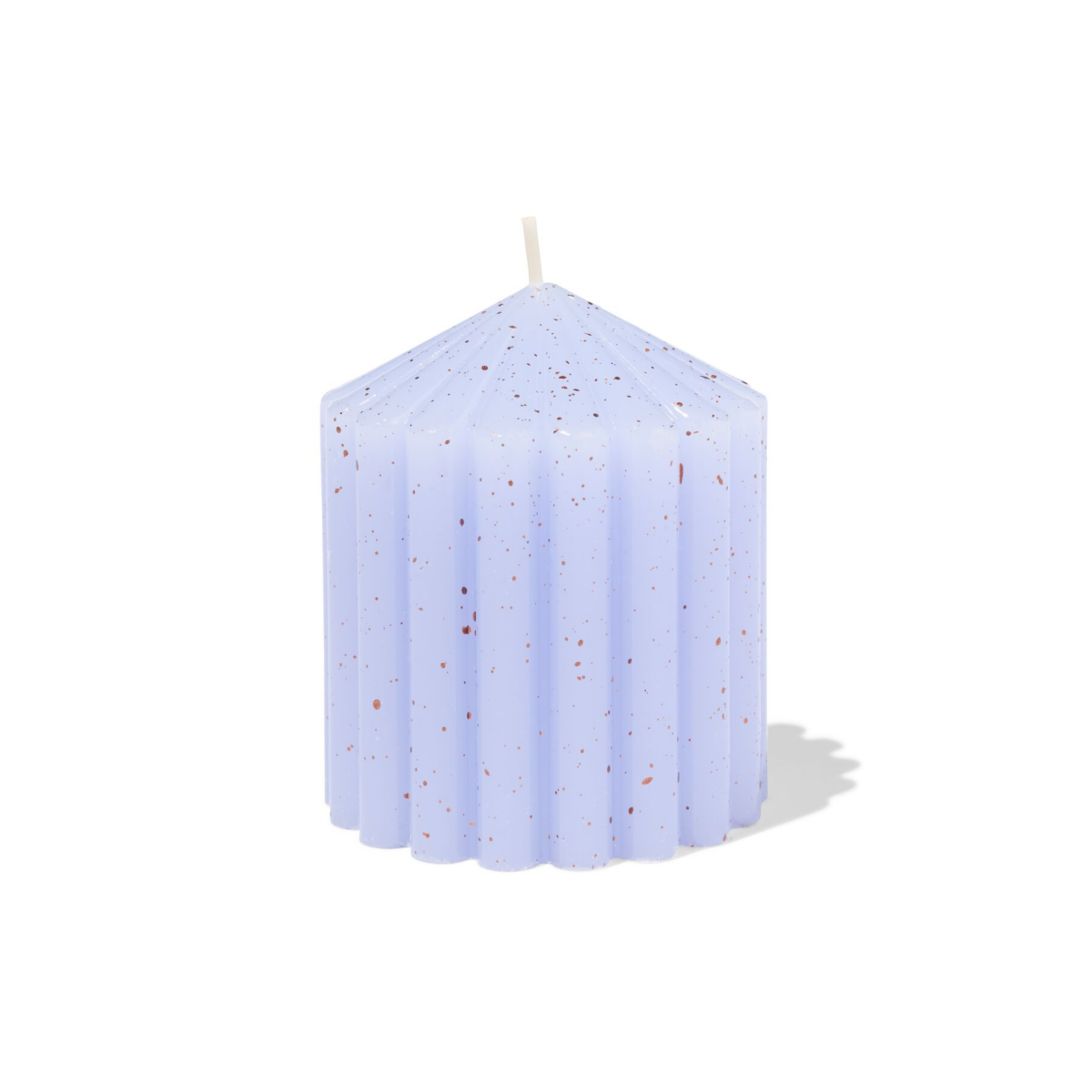 HEMA HEMA Stompkaars ⌀7x10cm Ribbel Spikkel Lichtblauw (lichtblauw)