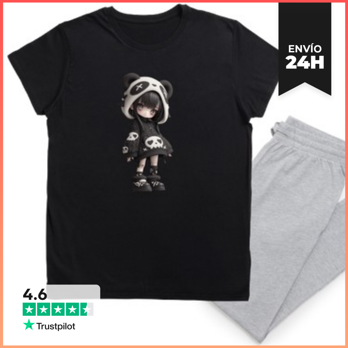 Pijama Anime panda girl laTostadora