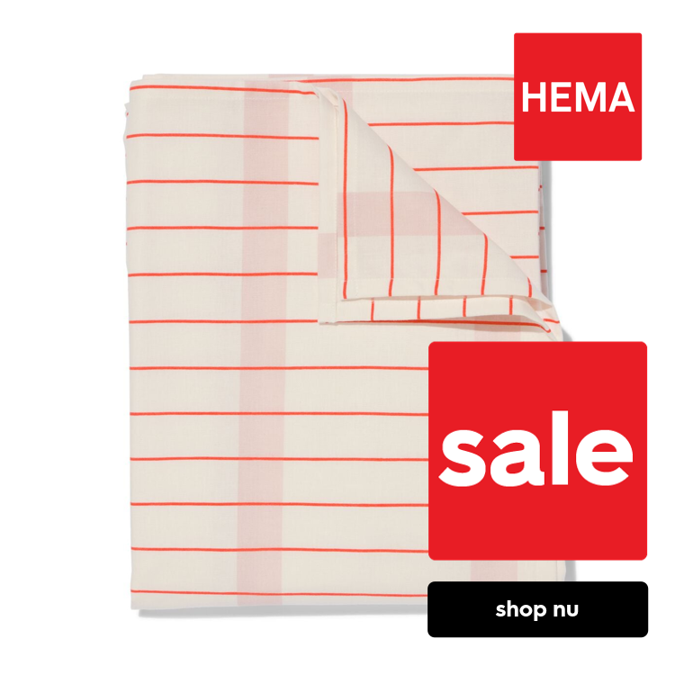 HEMA Tafelkleed 140x240 katoen rood (multi)