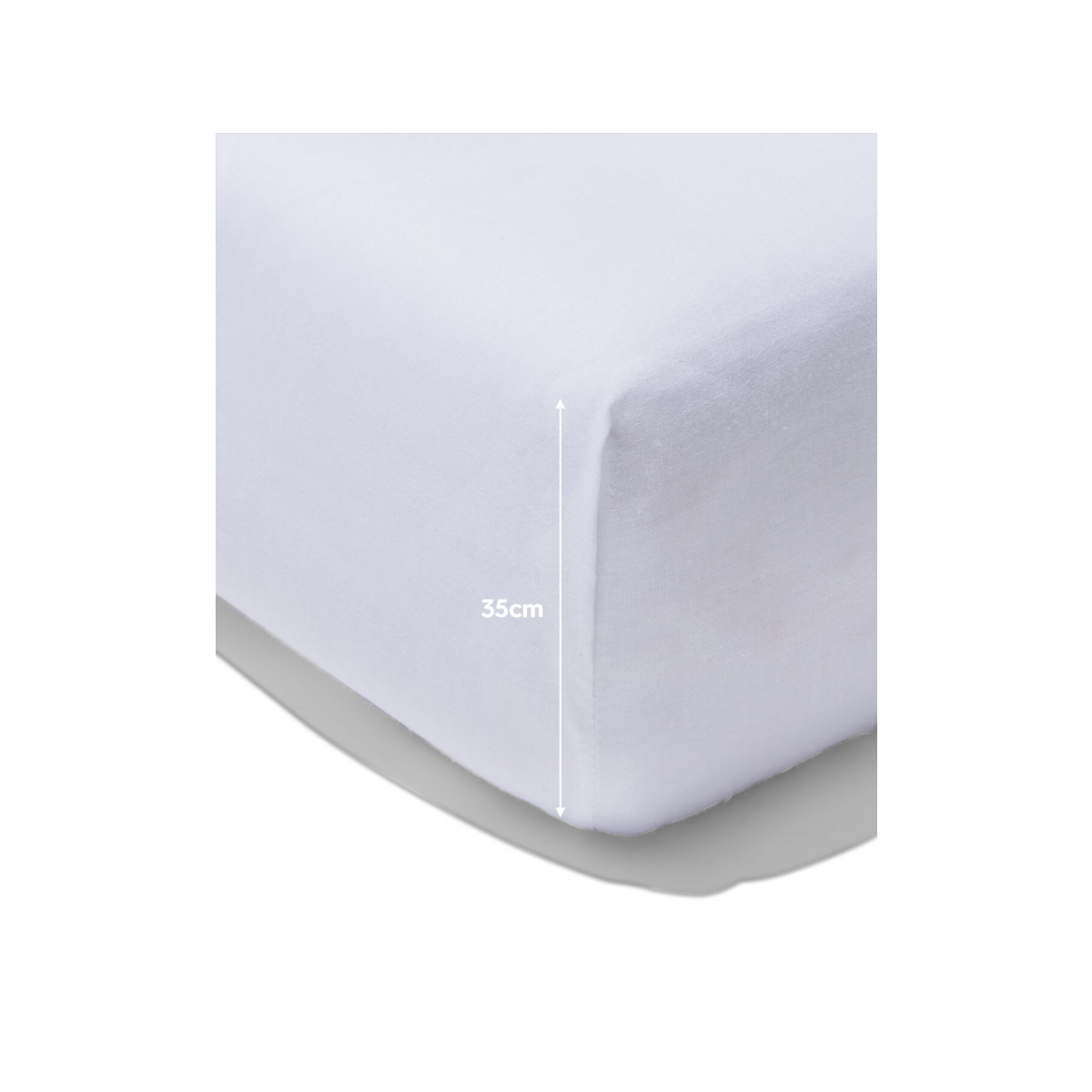 HEMA Boxspring hoeslaken 140x200cm zacht katoen wit (wit)