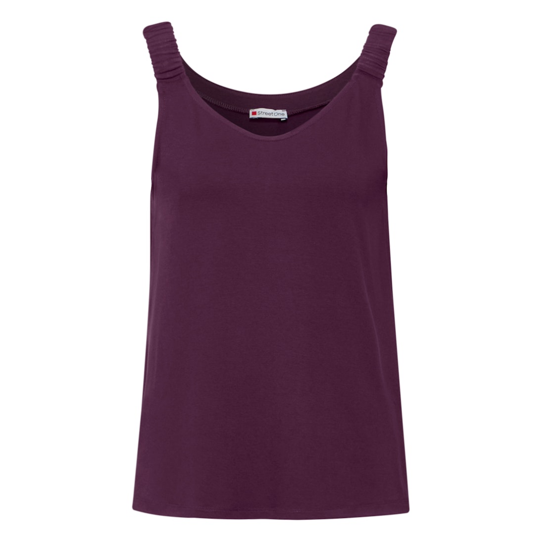 Street One - Damen Top - Rot/Lila - Größe: 38 - bei Tara-M