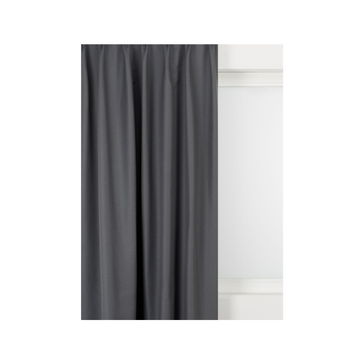 HEMA Gordijnstof Andria verduisterend donkergrijs (donkergrijs)