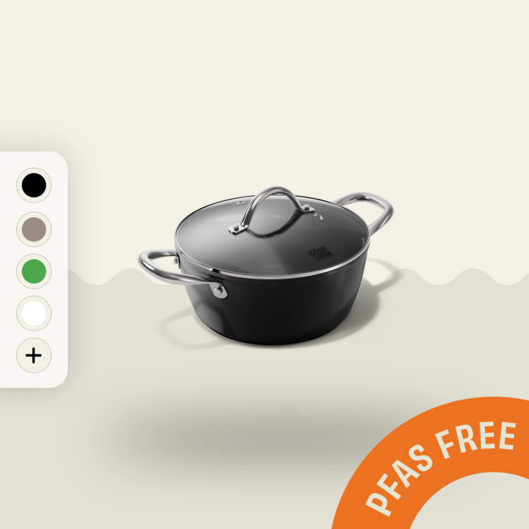 Cook&Pan Soeppan met Deksel Zwart 24 cm