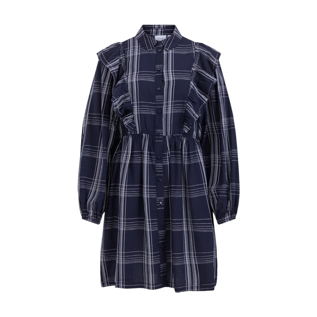 Vila - Damen Kleid - Blau - Größe: 36 - bei Tara-M