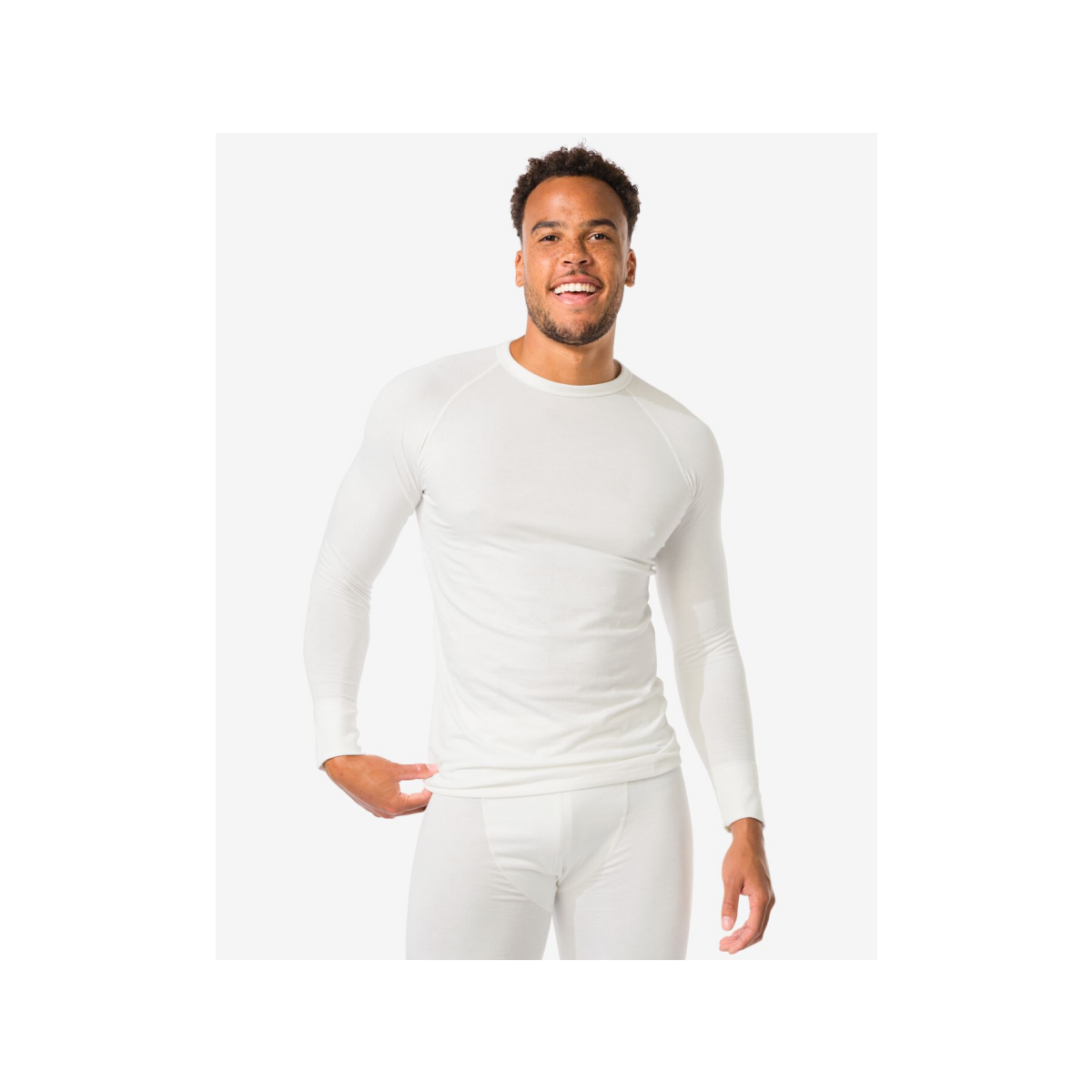 HEMA HEMA Heren Thermo T-shirt Wit (wit)