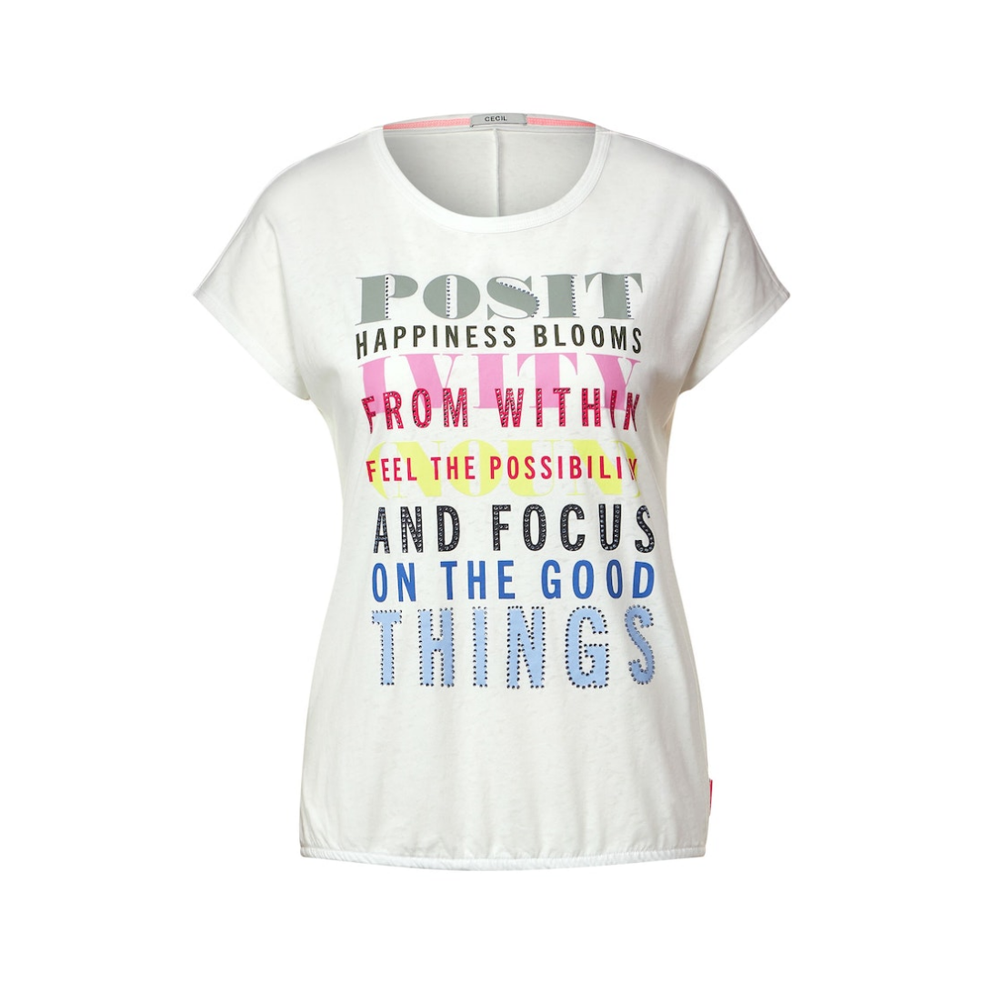 Cecil - Damen T-Shirt - Weiß - Größe: S - bei Tara-M