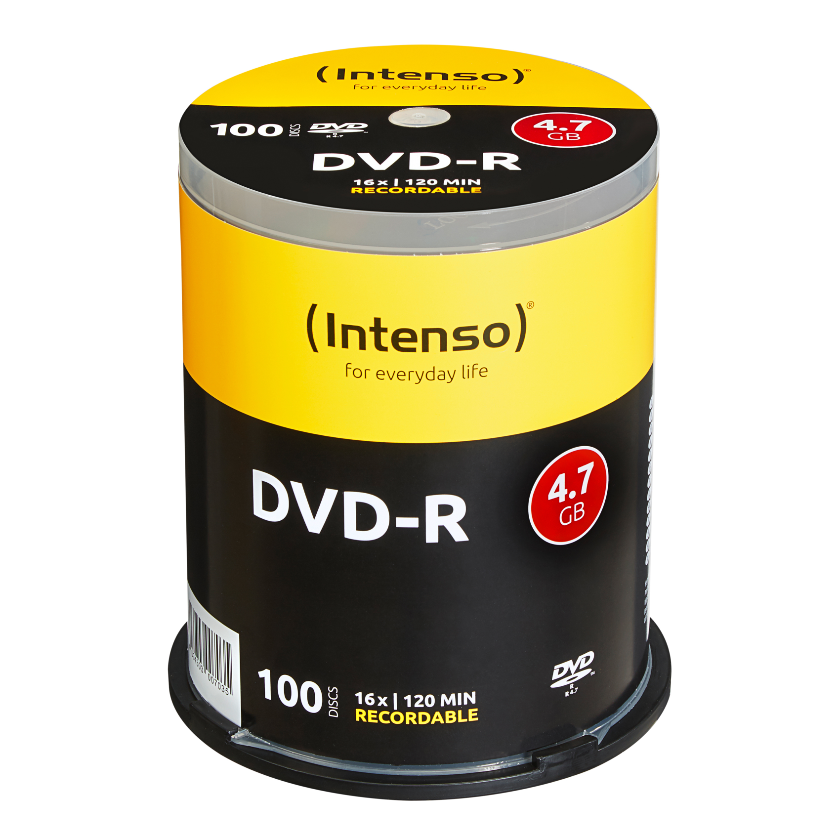 Intenso DVD-R 4.7GB, 4101156, DVD-R, 120 mm, Tortenschachtel, 100 Stück(e), 4,7 GB