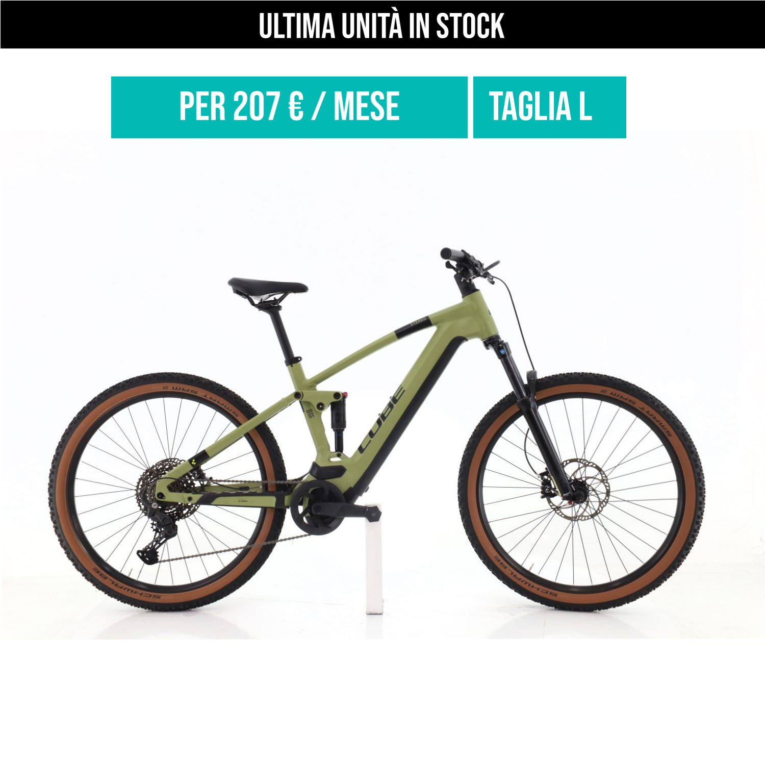 Cube Stereo Hybrid One taglia L Semi-nuova