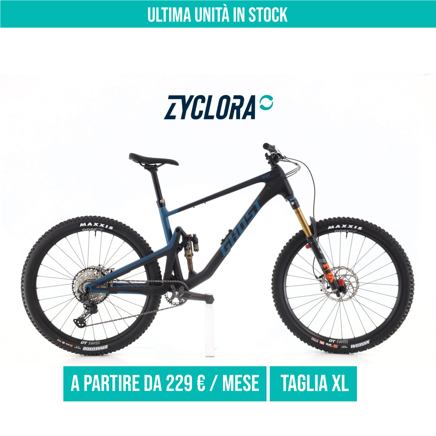 Ghost Riot Trail CF Fullparty XT taglia XL Km.0