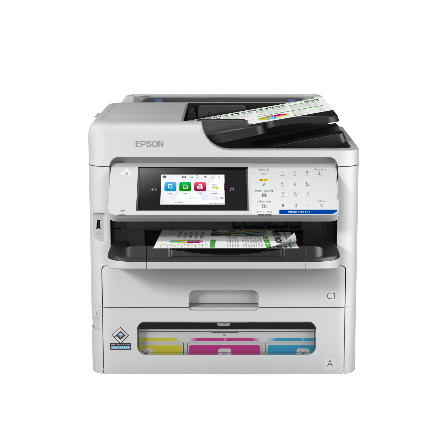 Epson WorkForce Pro EM-C800RDWF, c11ck19401, Tintenstrahl, Farbdruck, A4, Direktdruck, Weiß